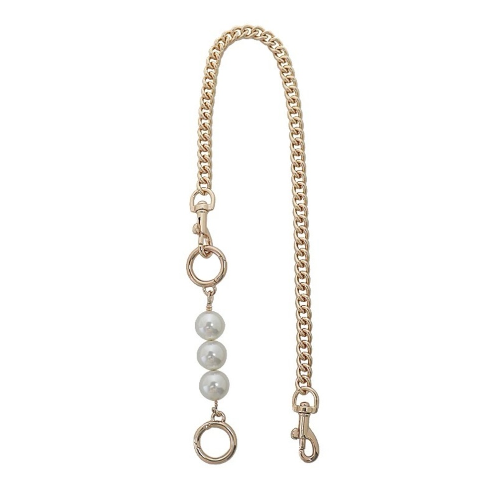 Gold Chain Strap with Pearl Accent